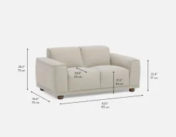 VIGO 100% leather apartment sofa