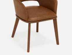 VITTA 100% leather modern contemporary dining chair