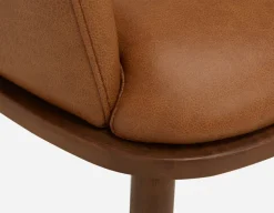 VITTA 100% leather modern contemporary dining chair