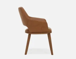 VITTA 100% leather modern contemporary dining chair
