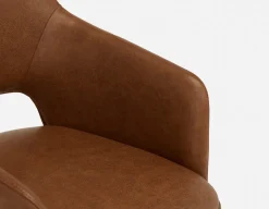 VITTA 100% leather modern contemporary dining chair