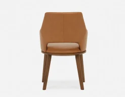 VITTA 100% leather modern contemporary dining chair