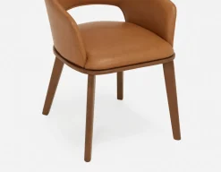 VITTA 100% leather modern contemporary dining chair
