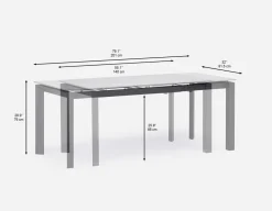 WILLIS extendable modern dining table 140 cm to 200 cm