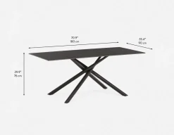 YANO modern minimalist ceramic top dining table 180 cm